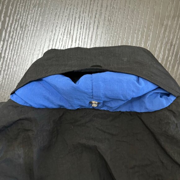 VTG Reebok Track Jacket Women's Large Black Nylon Windbreaker Colorblock 90s - Picture 4 of 11